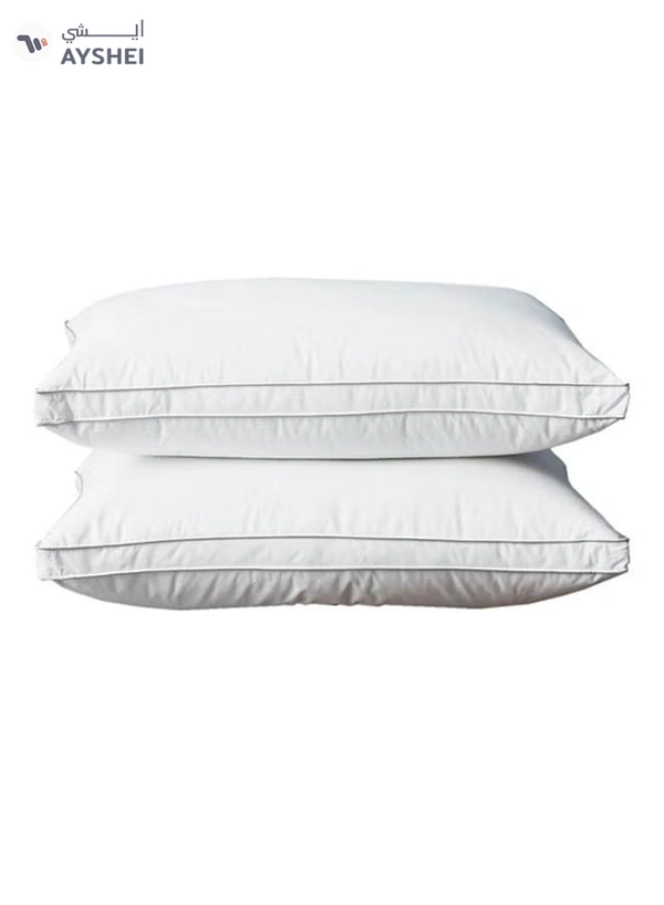 Hours Princess Hotel Pillow Pack Of 2 Microfiber 1Cm Stripe Pillow, 1000Grms