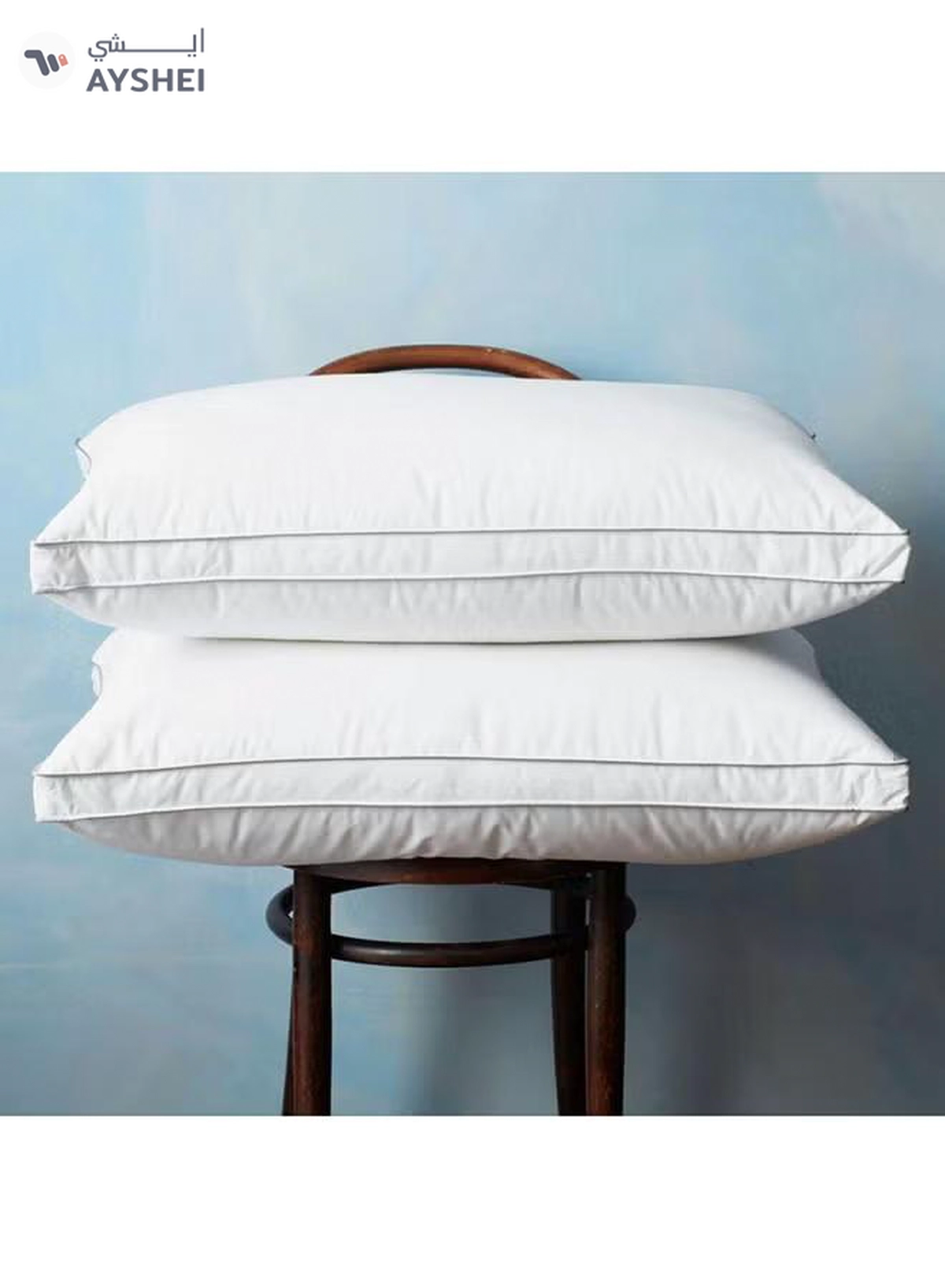 Hours Princess Hotel Pillow Pack Of 2 Microfiber 1Cm Stripe Pillow, 1000Grms-1-1