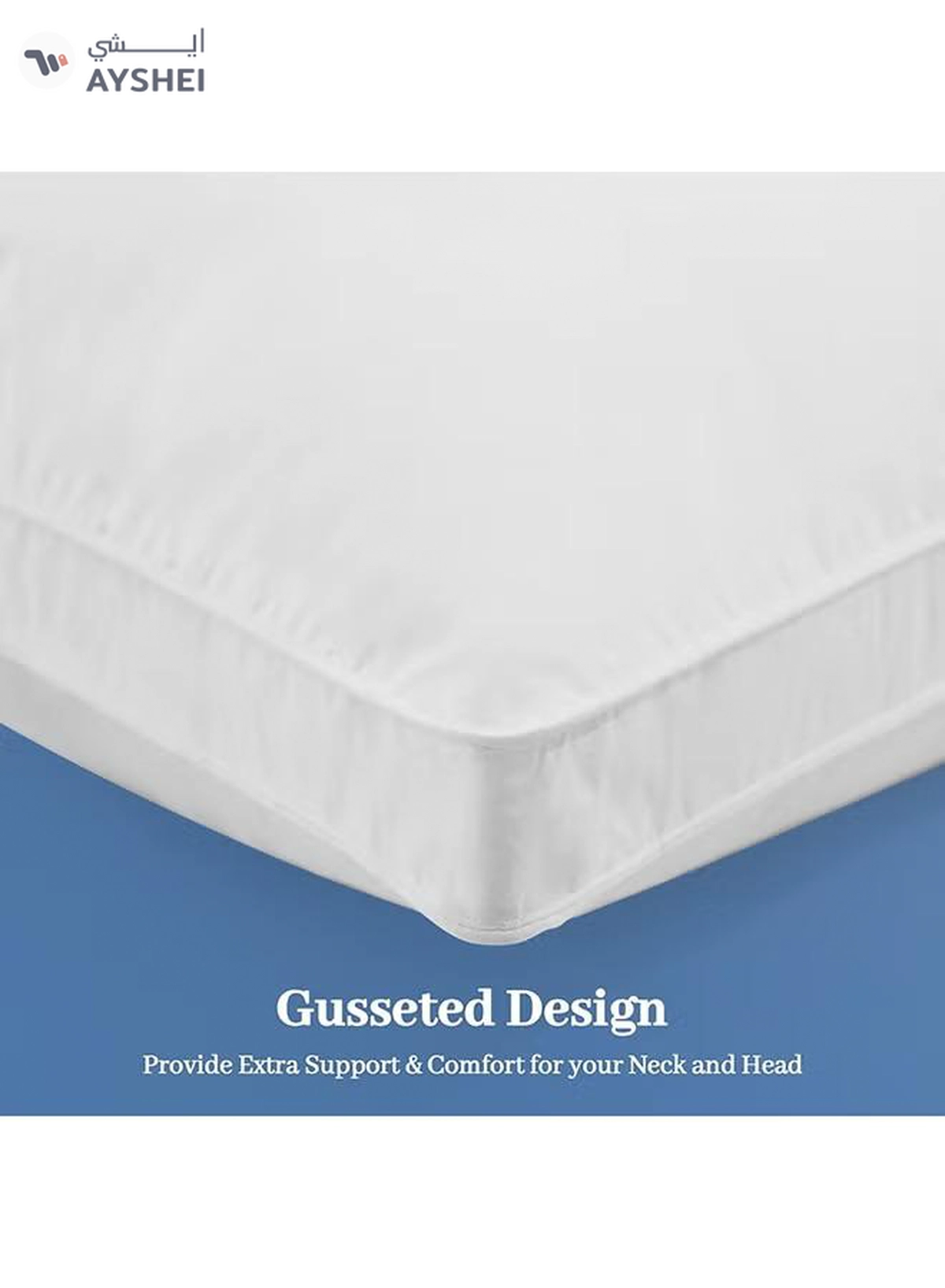 Hours Princess Hotel Pillow Pack Of 2 Microfiber 1Cm Stripe Pillow, 1000Grms-2-2