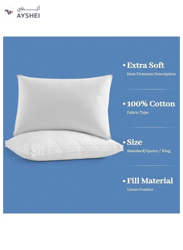 Hours Princess Hotel Pillow Pack Of 2 Microfiber 1Cm Stripe Pillow, 1000Grms