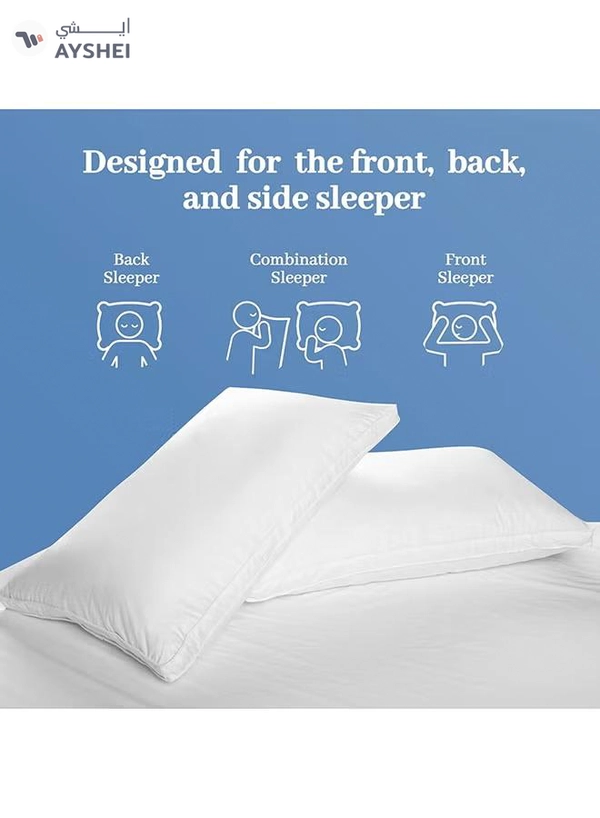 Hours Princess Hotel Pillow Pack Of 2 Microfiber 1Cm Stripe Pillow, 1000Grms