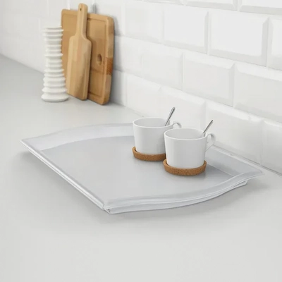SMULA Sleek & Stylish Transparent Serving Tray - 52x35 cm for Elegant Entertaining-1