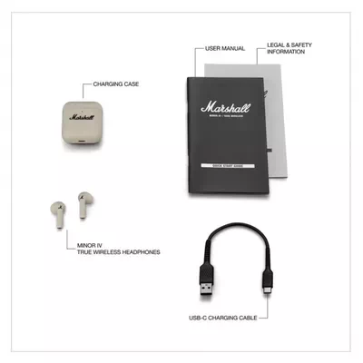Marshall Minor IV Bluetooth Earphones - Water Resistant Earphones Bluetooth Wireless Earbuds-3