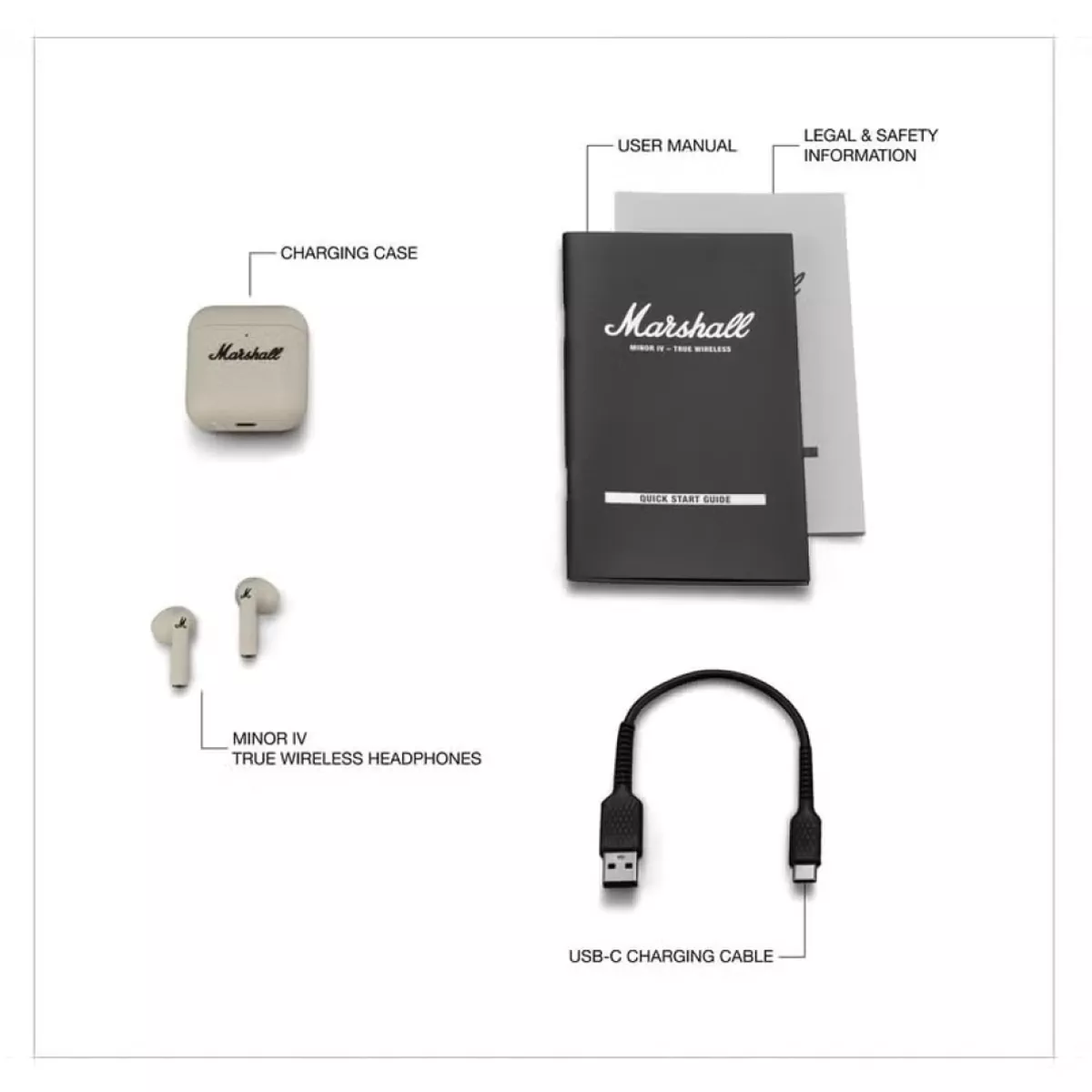 Marshall Minor IV Bluetooth Earphones - Water Resistant Earphones Bluetooth Wireless Earbuds-3-3