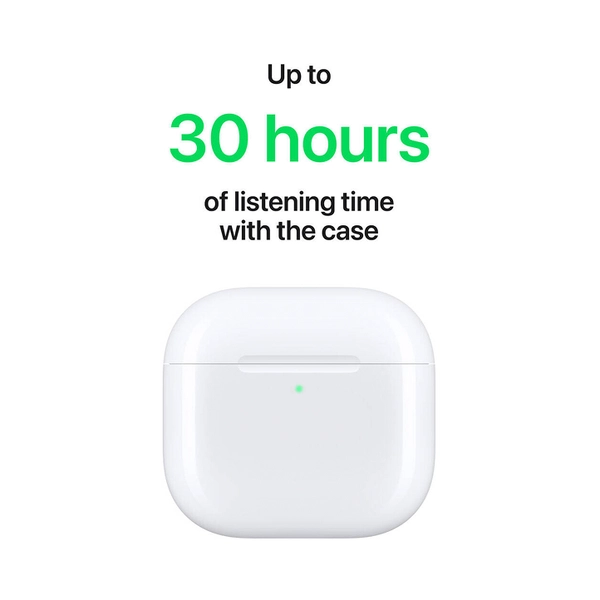Apple AirPods 4 Wireless Earbuds, Bluetooth Headphones, Personalized Spatial Audio, Sweat and Water Resistant