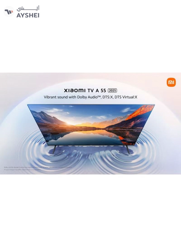 Xiaomi 55 Inch TV A | Google TV | UHD 4K Display | Dolby Audio, 60Hz Model 2025 DTS-X, And DTS Virtual:X | Premium bezel-less Design | 360° Bluetooth Remote Control 2 Year Warranty L55MA-AME Black