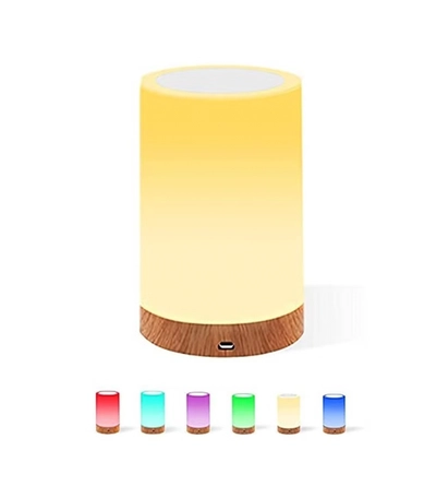 ORiTi RGB Colour Changing Touch Night Light Dimmable Warm White Nursery, Portable Cordless Lamp-0