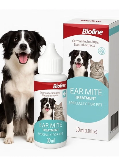  Bioline Ear Mite Treatment for Dogs & Cats | 30ml Pet Ear Cleaner Solution | Anti-Itch, Mite Removal Drops | Safe, Natural Formula | Vet-Recommended Pet Ear Hygiene Care for All Breeds-6