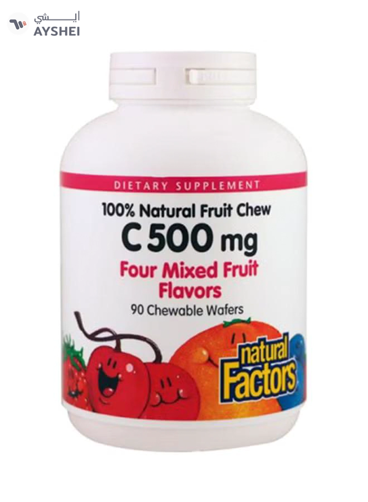 natural Factors Natural Fruit Chew - 90 Chewable Wafers
