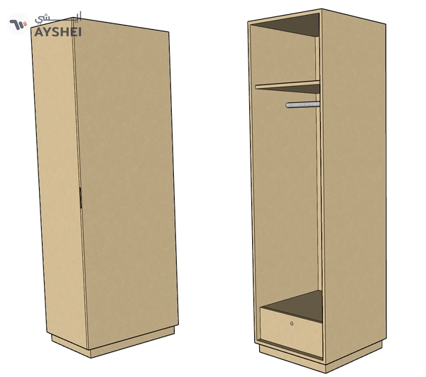 CF 1 Door Wardrobe, Custom Made