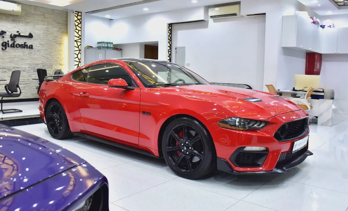 AED 1,015 EMi for 5Yrs | Ford Mustang GT 5.0 ( 2019 Model ) in Red Color American Specs-2-2