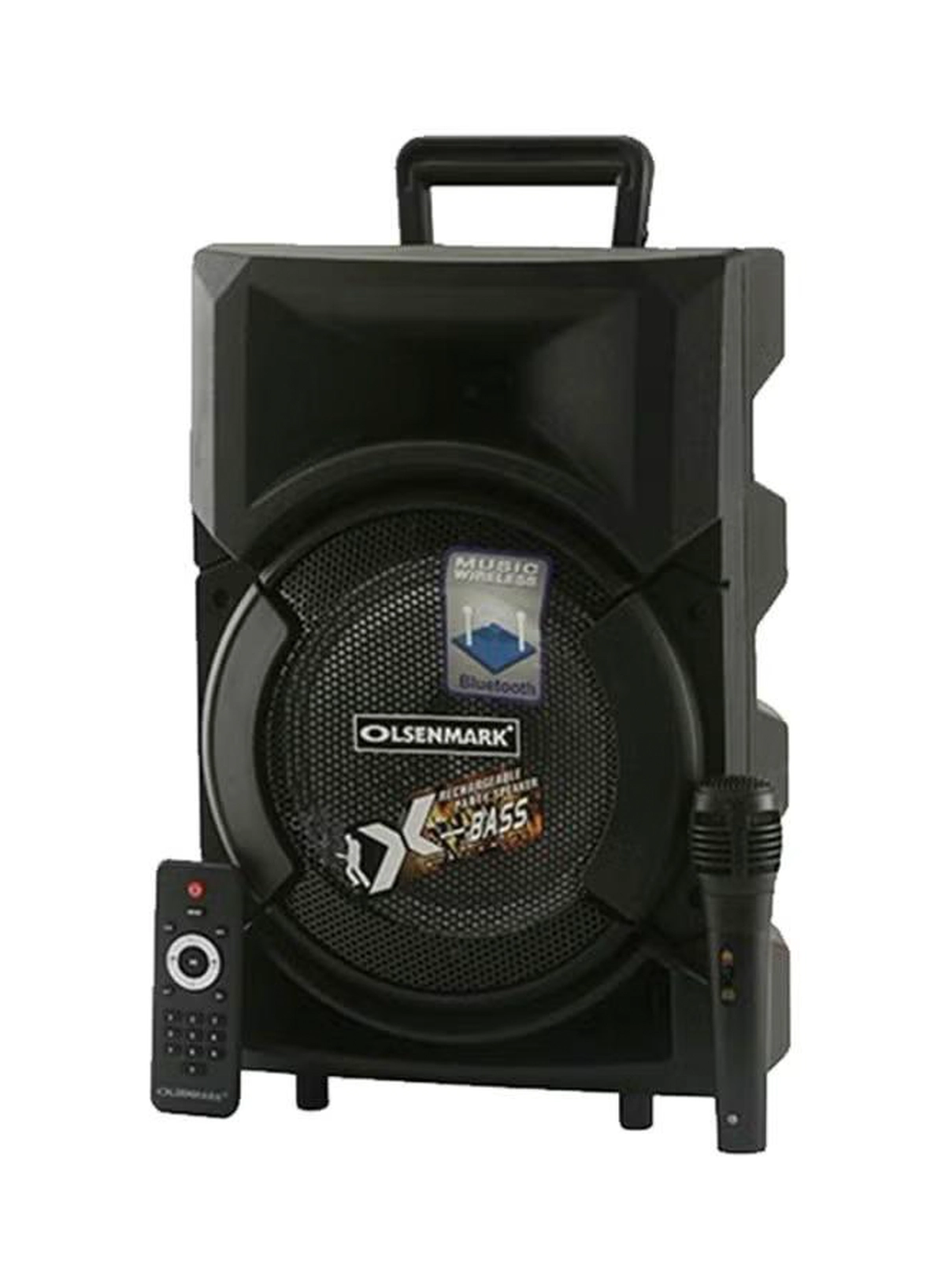 Olsenmark Rechargeable Trolley Speaker With Remote Control And Mic OMMS1178 Black-2-2