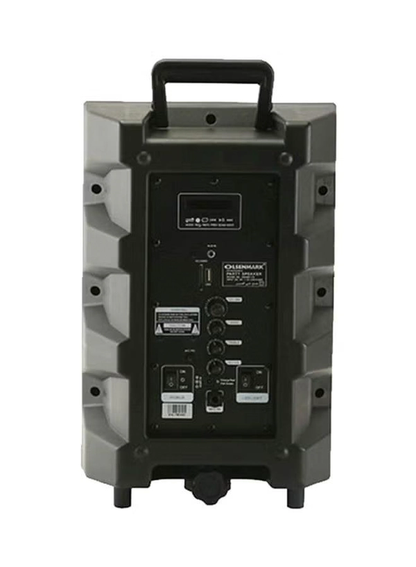 Olsenmark Rechargeable Trolley Speaker With Remote Control And Mic OMMS1178 Black