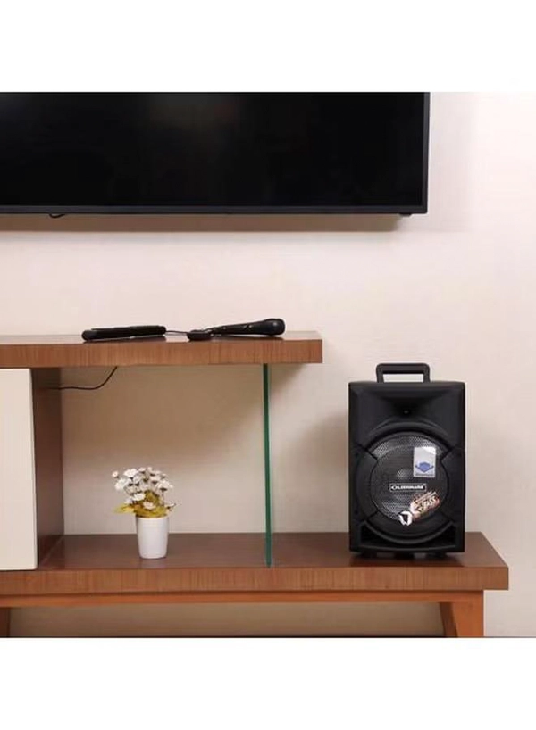 Olsenmark Rechargeable Trolley Speaker With Remote Control And Mic OMMS1178 Black