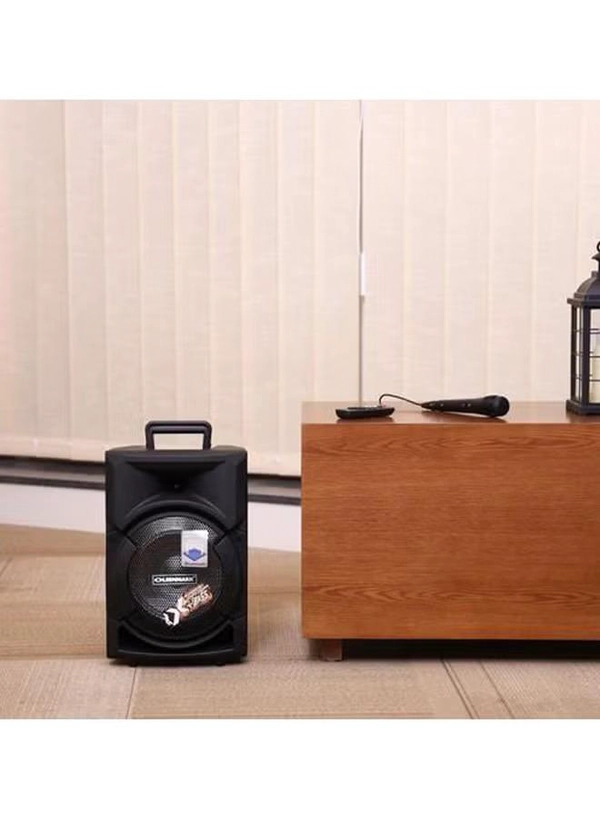 Olsenmark Rechargeable Trolley Speaker With Remote Control And Mic OMMS1178 Black