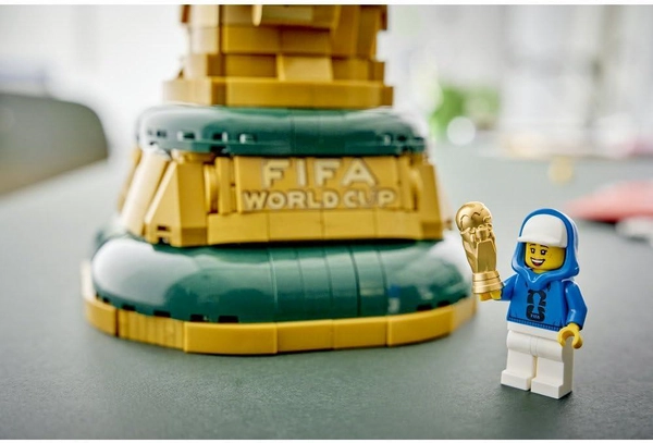 LEGO Editions FIFA World Cup Official Trophy Toy - 3D DIY Model Kit w/a Collectible Minifigure - Football