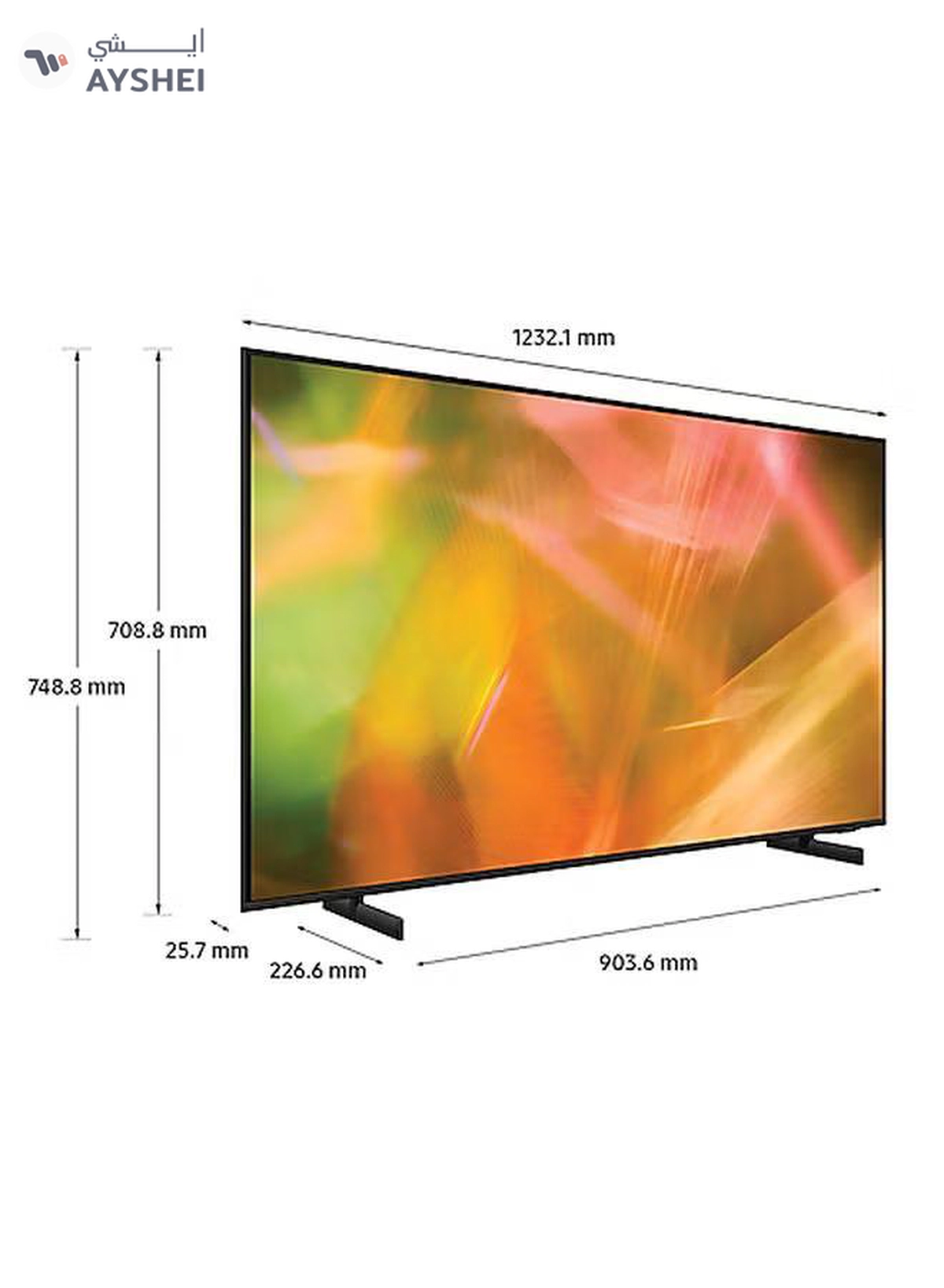 Samsung 55-Inch Crystal UHD 4K Flat Smart TV 55AU8000 / 55AU8000U Black-2-2