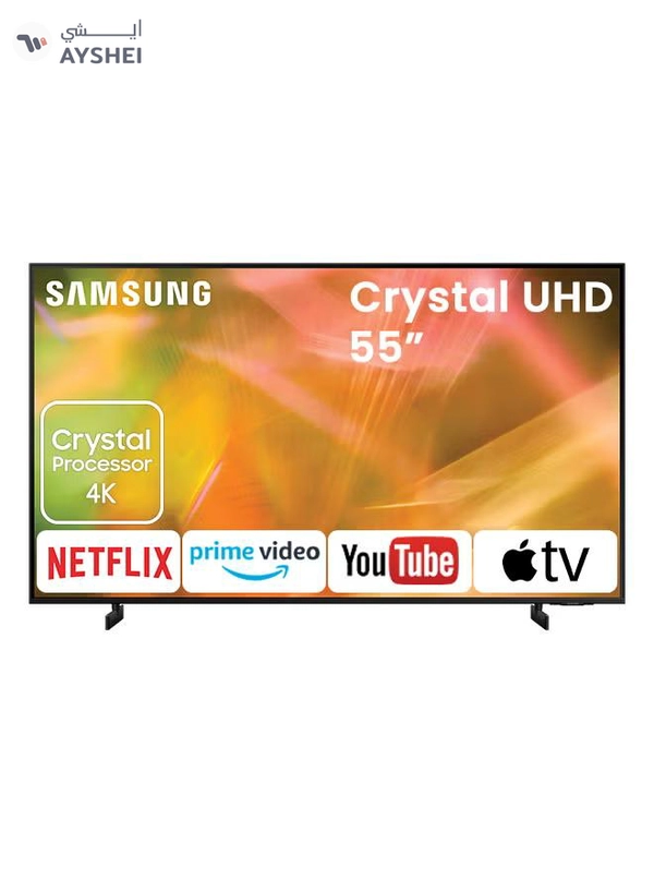 Samsung 55-Inch Crystal UHD 4K Flat Smart TV 55AU8000 / 55AU8000U Black