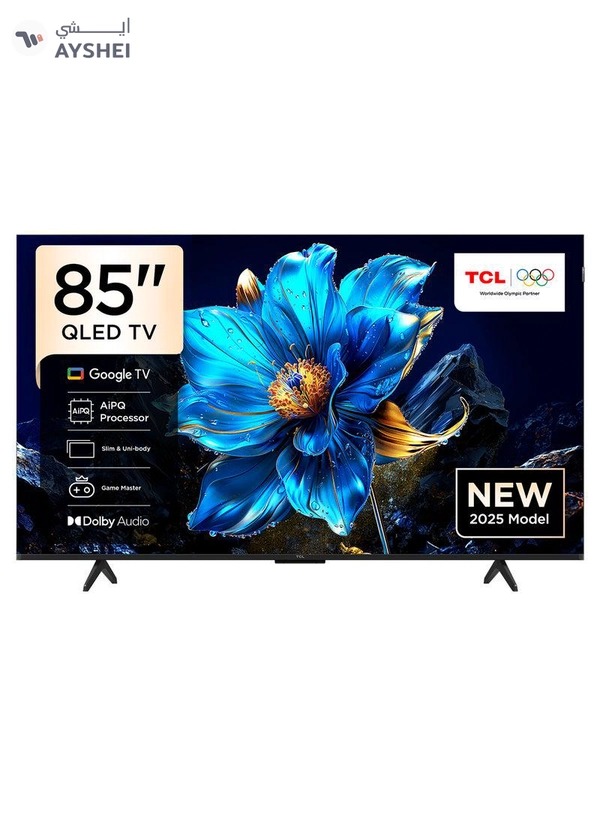 TLC 85 Inch QLED 4K Samrt TV HDMI 4 USB1 60Hz DLG 120Hz 85P7K black