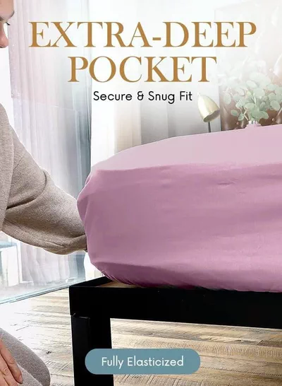 6 Piece Premium King Size Bedding Set, Pink Striped Design and High Quality Cotton Hotel Luxury Bedsheet, Soft Quilt Cover and Pillowcases-2