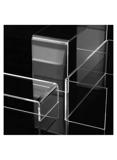 Eworld 6 Pack clear Acrylic Display Riser forjewelry and Decorative stuff-2