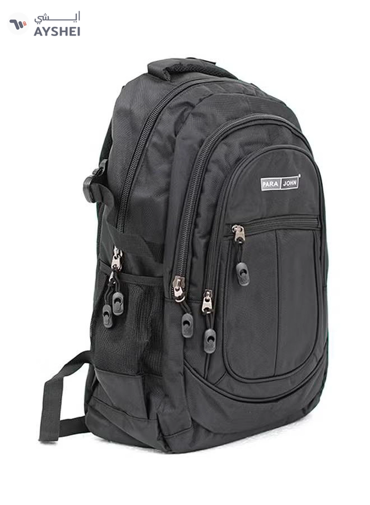 PARAJOHN Nylon Zipper Backpack 24-Inch Black-3-3