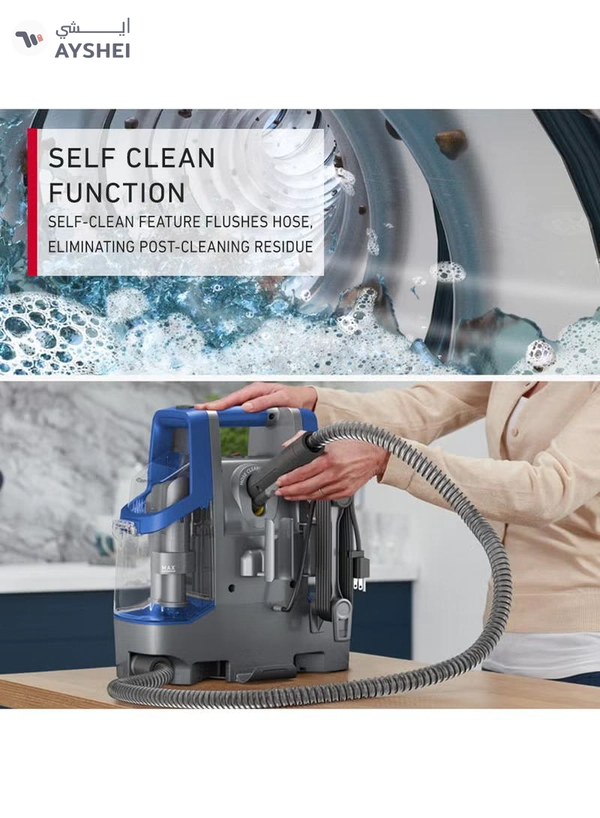 HOOVER Spotless Clean Portable Lightweight Carpet & Upholstery Multi Surfaces Cleaner For Car Seats, Sofa, Kitchen, Outdoor & More, Removes Spots Spills & Tough Stains 2.6 L 400 W CDCW-CSME Blue/Grey