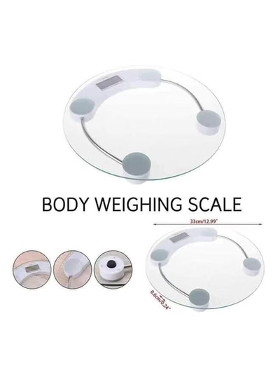AS SEEN ON TV Digital Weighing Scale Silver 300x300mm-0