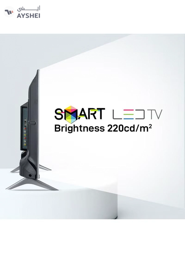 GEEPAS 32 Inch HD Smart LED TV With Remote Control, HDMI And USB Ports, Head Phone Jack, PC Audio In ,Wi-Fi, Android 14.0 With E-Share,YouTube Etc GLED3202SCHD Black
