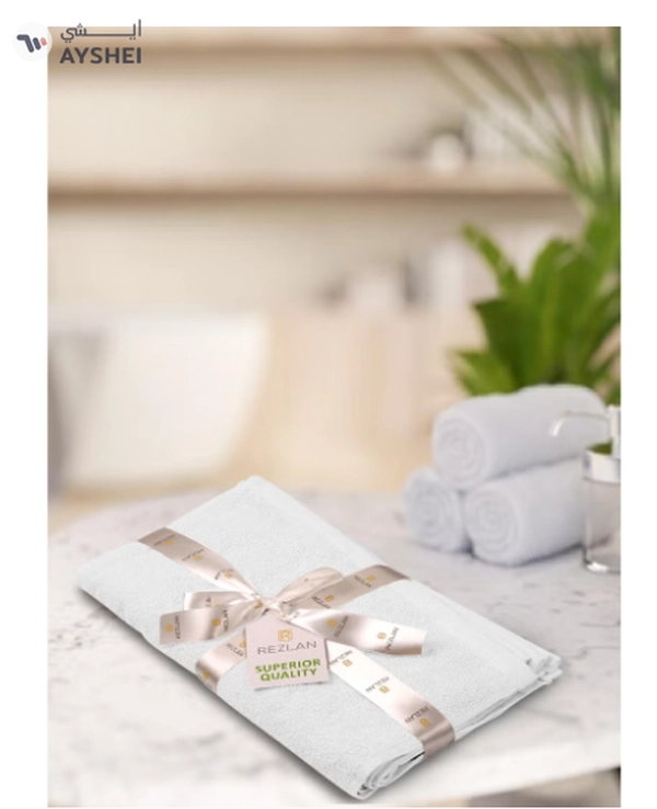 REZLAN Premium 6-Piece Washcloth Set - 100% Cotton