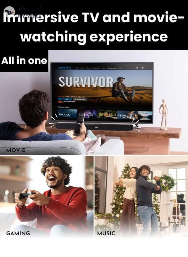 Hisense 55 Inch 4K UHD LED Smart TV, HDR, DTS, Virtual X, and Wi Fi With 2.0 Channel Soundbar 30W, HDMI ARC, Bluetooth, USB, MP3, FM Station 55A61K+SOUNDBAR Black