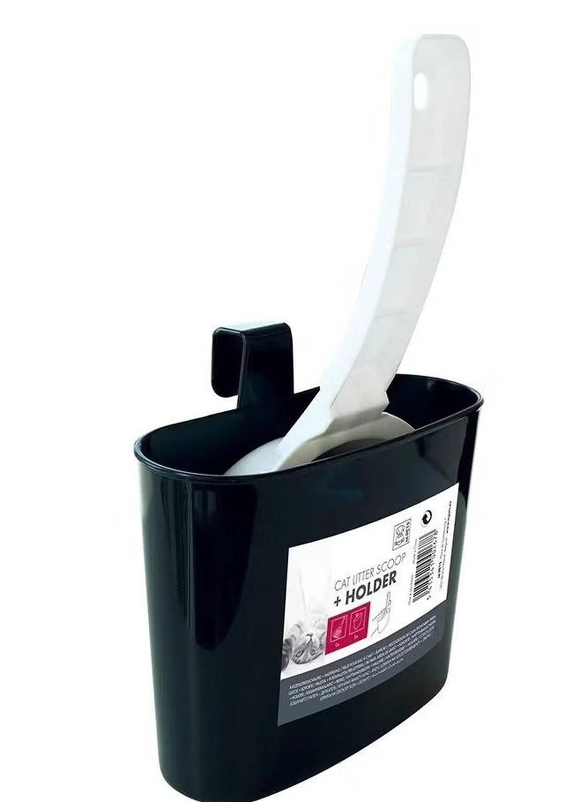 mpets Cat Litter Scoop + Holder Quality Plastic For Long Lasting Use, White
