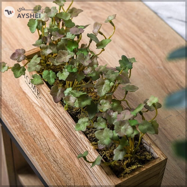 YATAI 4 Bunch Artificial Plants Shrubs Succulent Leaves
