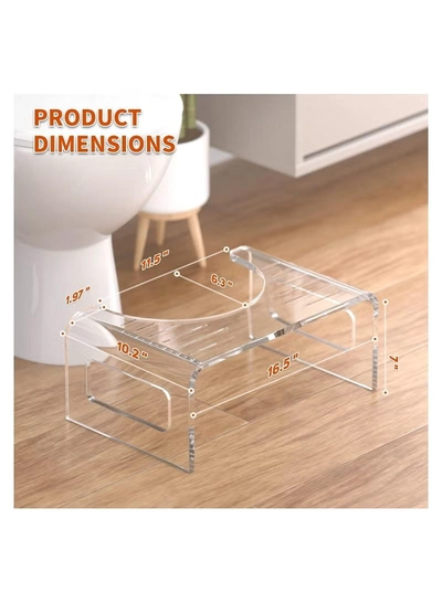 Eworld Acrylic Adult Toilet Stool, Beautiful and Elegant Solution to Enhance Intestinal Health-3