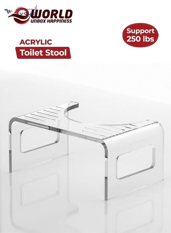 Eworld Acrylic Adult Toilet Stool, Beautiful and Elegant Solution to Enhance Intestinal Health