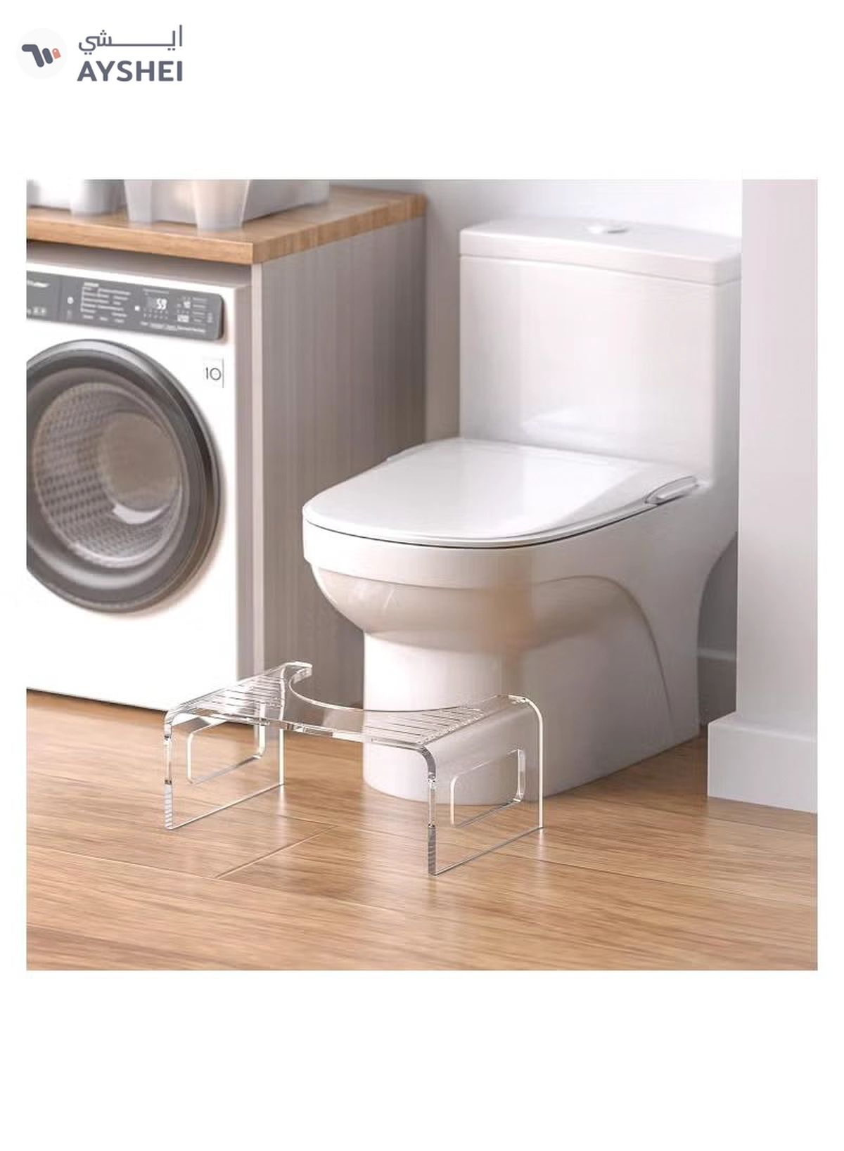 Eworld Acrylic Adult Toilet Stool, Beautiful and Elegant Solution to Enhance Intestinal Health-2-2