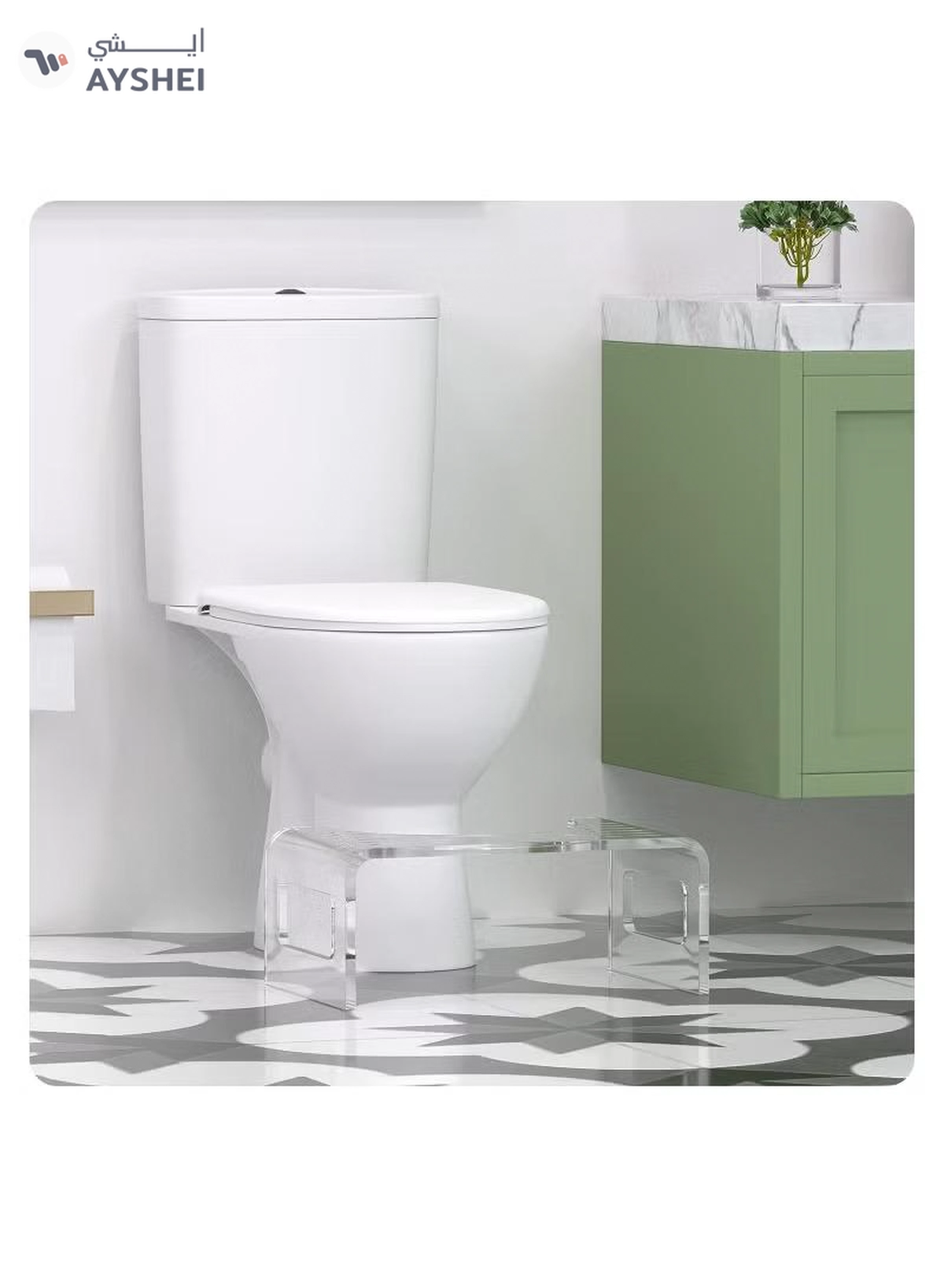 Eworld Acrylic Adult Toilet Stool, Beautiful and Elegant Solution to Enhance Intestinal Health-4-4