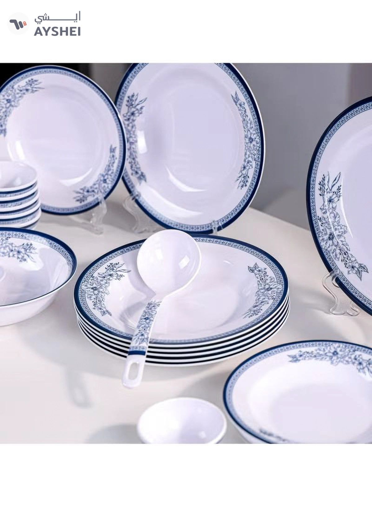 Delcasa DC3393 Melamine Dinner Set 22-Piece Set-1-1