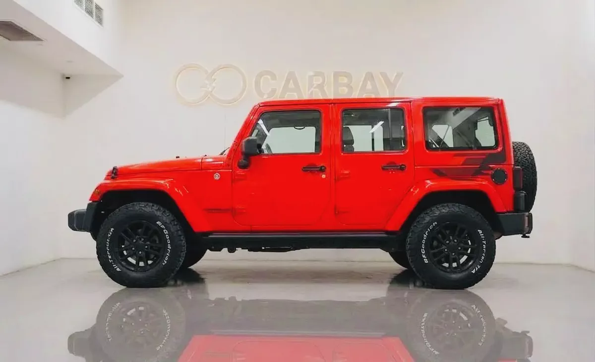 AED 1694 PM | JEEP WRANGLER UNLIMITED NIGHT EAGLE EDITION 2017 | WELL MAINTAINED | 1 YEAR WARRANTY-3-3