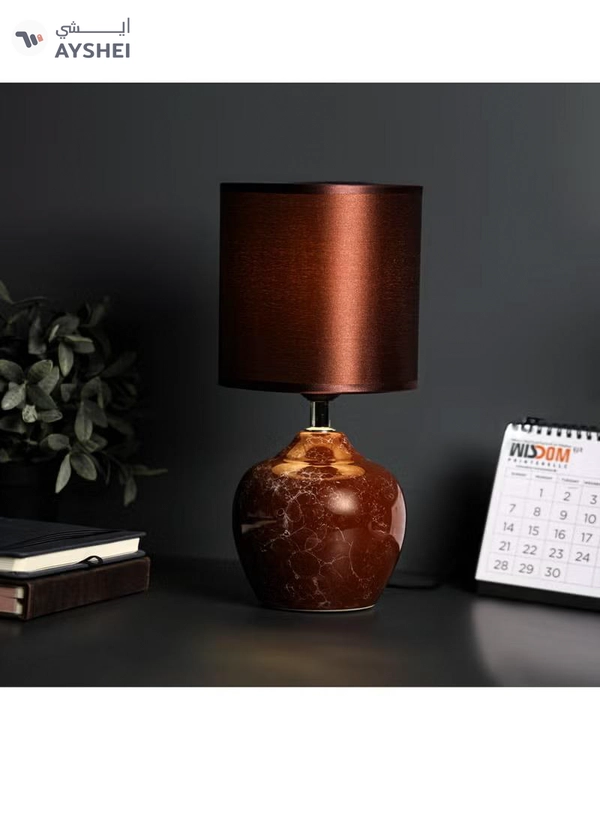Epsilon Table Lamp- EPSTL194 with Ceramic Base, Lampshade, Perfect for Studying, Working