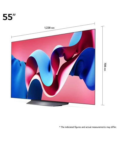 LG 55 Inch 4K OLED WebOS 24 Dolby ATMOS HDR 10 Smart TV, 120HZ, Dolby Vision, HLG,α9 AI Sound Pro (Virtual 9.1.2 Up-mix), Magic Remote included CS4 , (2024 Model - KSA Version) - OLED55CS4VA Black-2