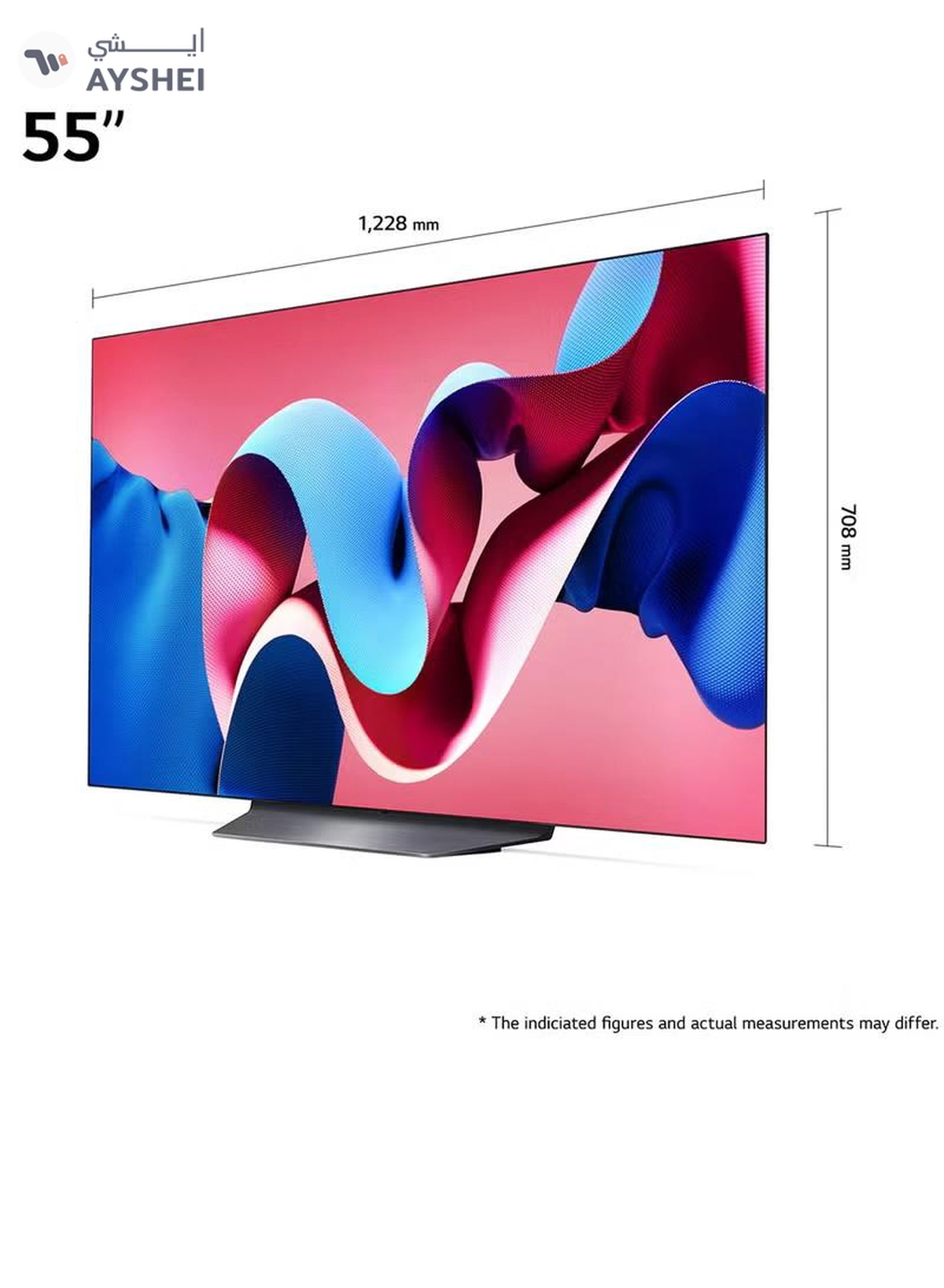 LG 55 Inch 4K OLED WebOS 24 Dolby ATMOS HDR 10 Smart TV, 120HZ, Dolby Vision, HLG,α9 AI Sound Pro (Virtual 9.1.2 Up-mix), Magic Remote included CS4 , (2024 Model - KSA Version) - OLED55CS4VA Black-2-2