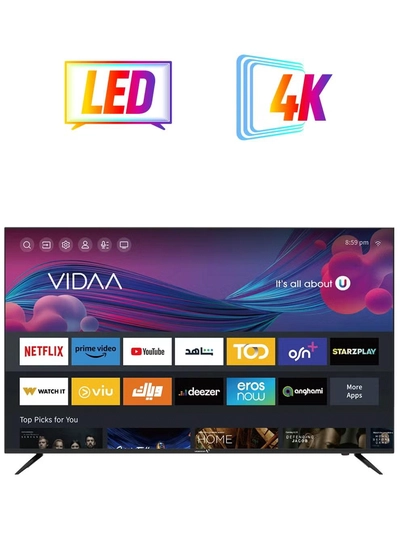 VIDEOCON 55 Inch Edgeless 4K UHD Smart TV With Bluetooth, Voice Mouse And Dolby Audio 2024 E55ELVD1100 Black-4