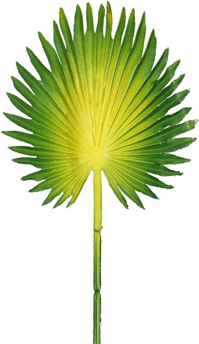 RAINTREE Multiuse Tropical Four Fan Palm Leaf Green 35x11cms Artificial Palm Leaves 4 Fan Leaf-3