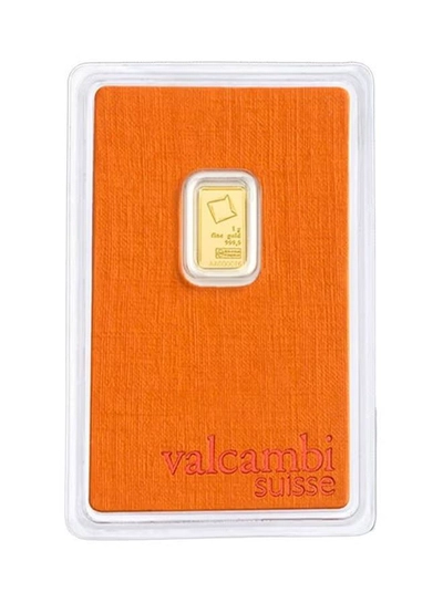 Valcambi Suisse 1g Pure 999.9 Fine Gold Bar 24KT - 1 Gram-1