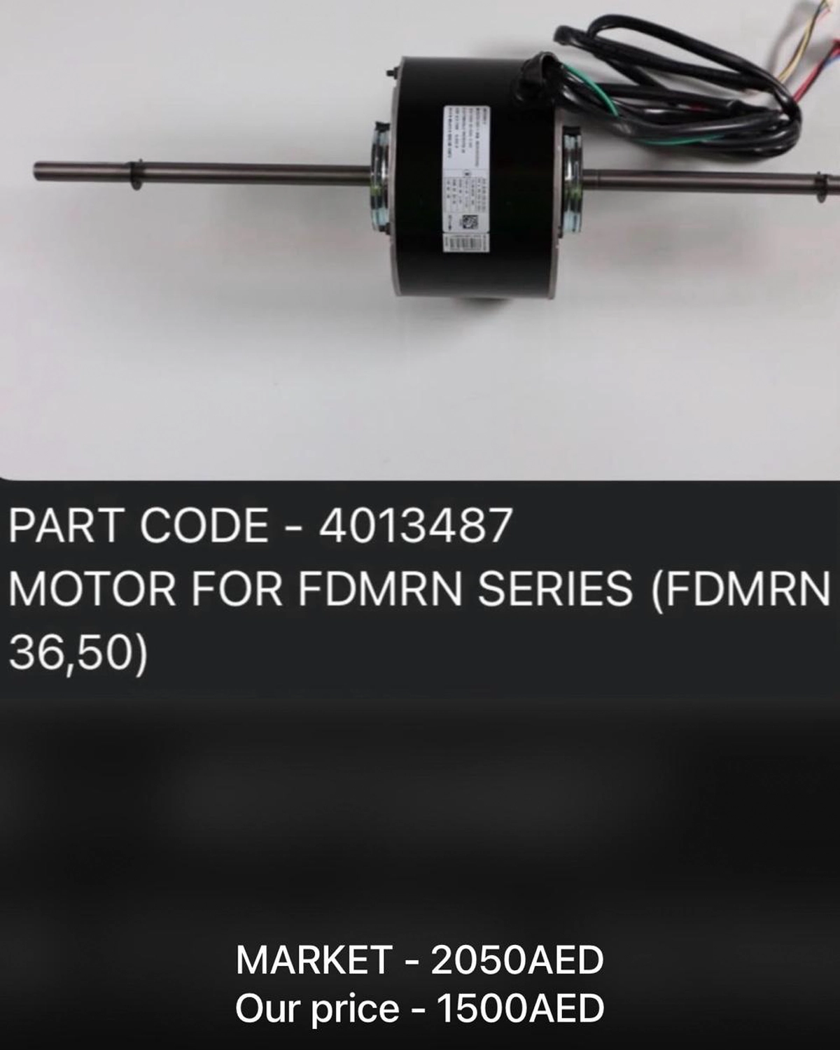 DAIKIN Motor 4013487 for FDMRN Series (FDMRN 25,30) Genuine
