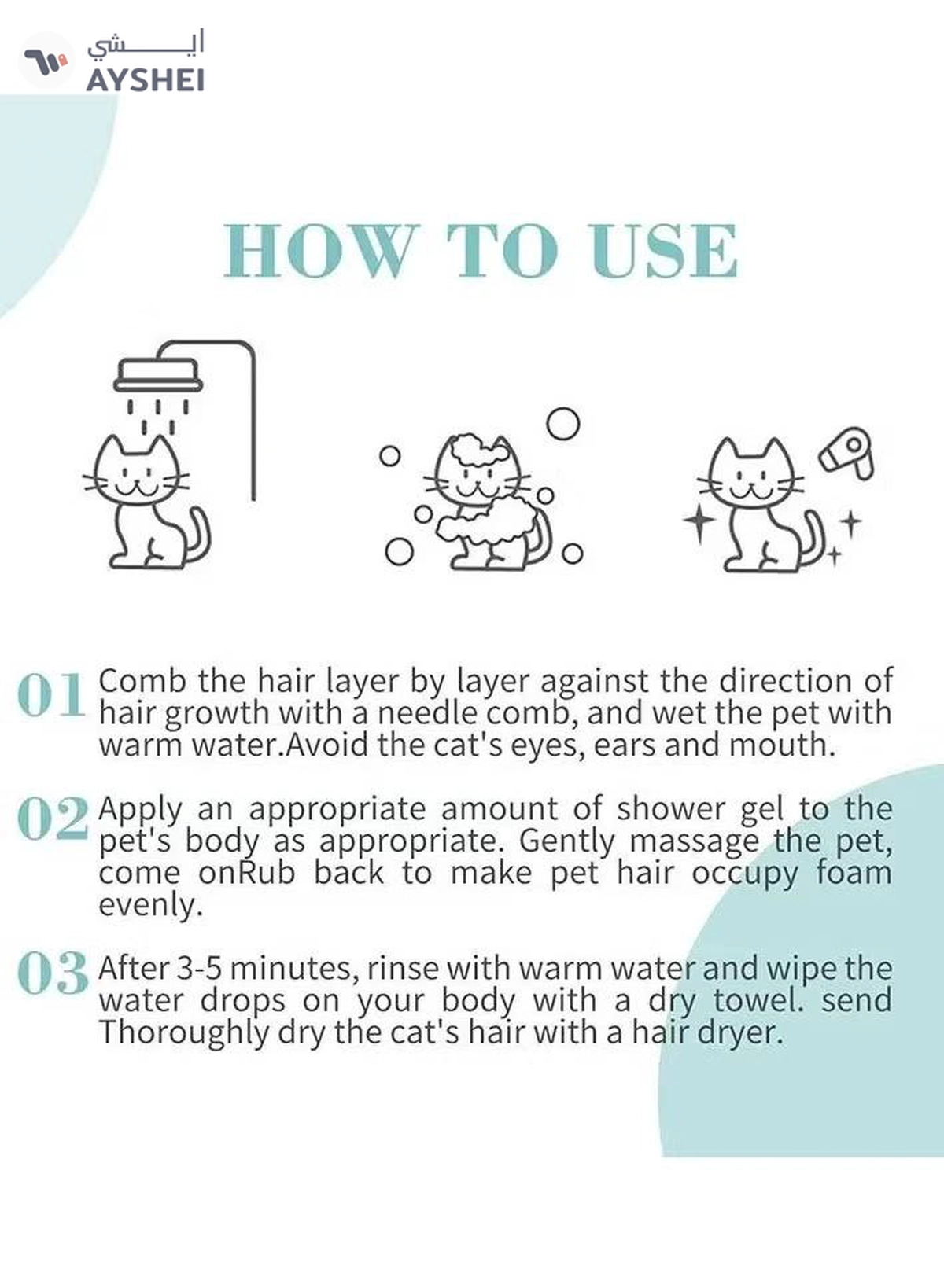 Bioline Deshedding Shampoo For Cat 200ml-1-1