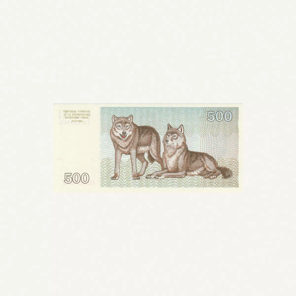 LITHUANIA 500 TALON BANKNOTE 1993
