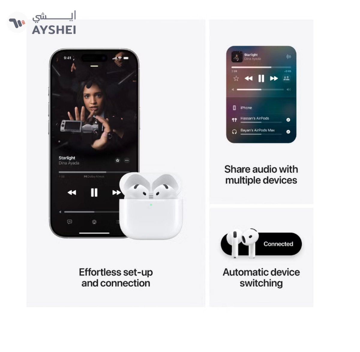 Apple AirPods 4 Wireless Earbuds, Bluetooth Headphones, Personalized Spatial Audio, Sweat and Water Resistant-4-4