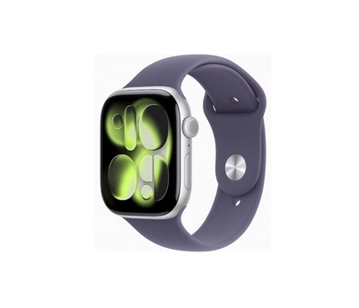 Apple Watch Series 11 GPS 46mm - Silver Aluminium Case With Purple Fog Sport Band - M/L-0